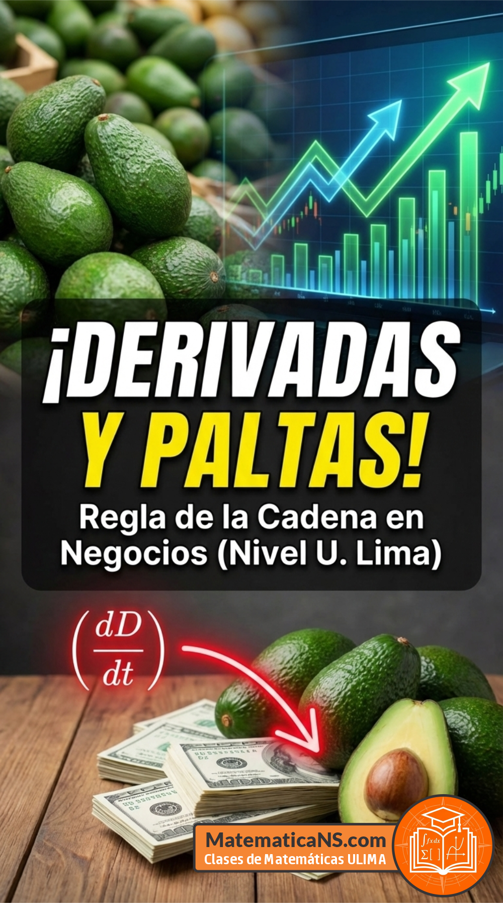 Aplicación de la Derivada Regla de la Cadena - Solucionario de Exámenes Matemática Aplicada a los Negocios ULIMA