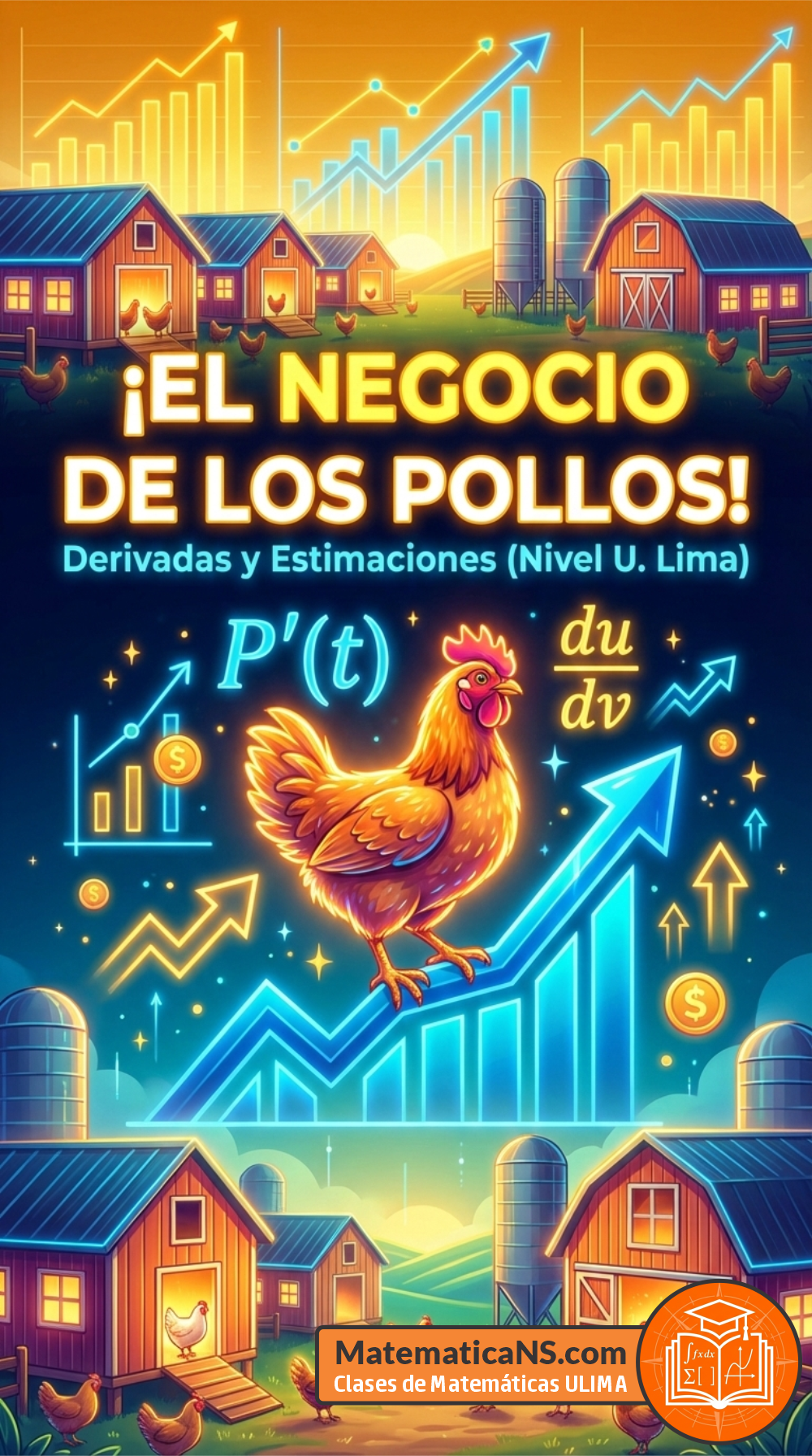 Aplicación de la Derivada como Razón de Cambio (Población Avícola) - Solucionarios de Exámenes Matemática Aplicada a los Negocios ULIMA