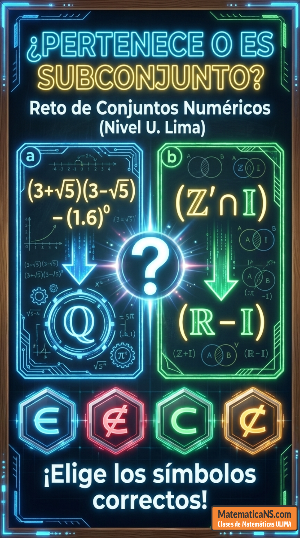 Operaciones entre Conjuntos Numéricos - Solucionarios de Exámenes Matemática Básica ULIMA