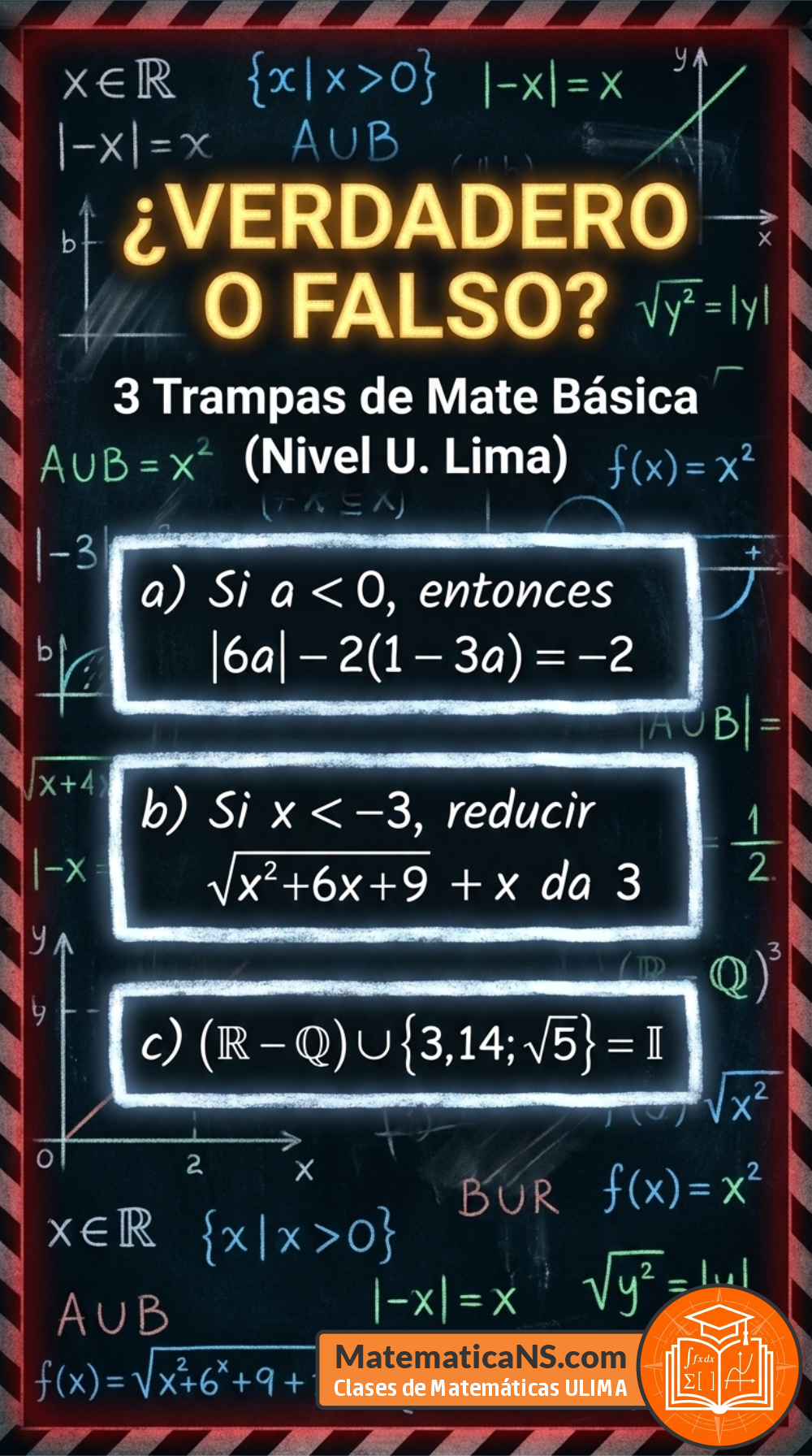 Valor de Verdad Valor Absoluto y Conjuntos - Solucionario de Exámenes Matemática Básica ULIMA